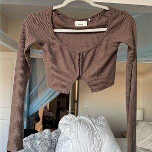 Joah Brown Hook & Eye Cardigan Peppercorn